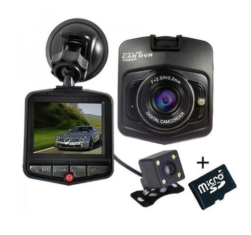 Camera auto dubla iuni dash 806, full hd, 12mpx, 2.5inch, 170 grade, parking monitor, g senzor + card 16gb cadou (negru)