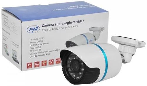 Camera supraveghere video pni ip12mp, cmos, 3.6 mm, 720p (alb)