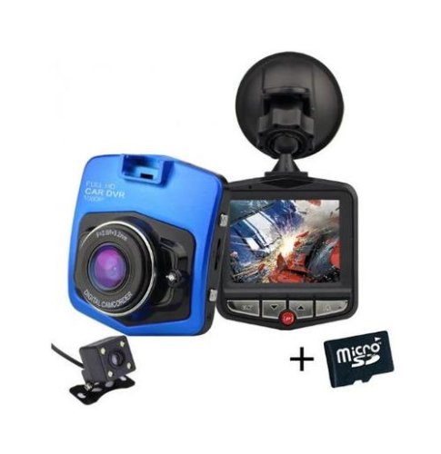 Camera video auto dubla iuni dash 806, full hd, 12mpx, 2.5inch, 170 grade, parking monitor, g senzor, senzor de miscare (albastru)