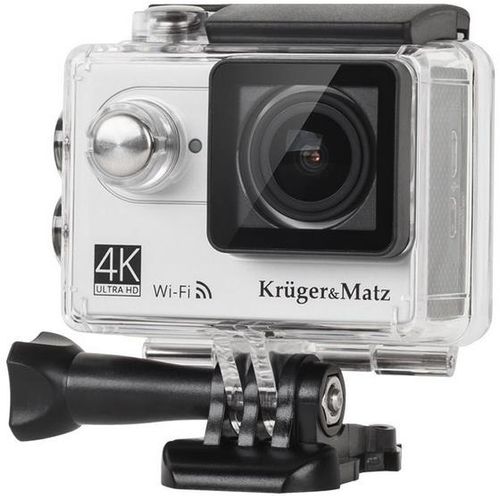 Camera video de actiune kruger&matz km0197, filmare 4k, waterproof (argintie)
