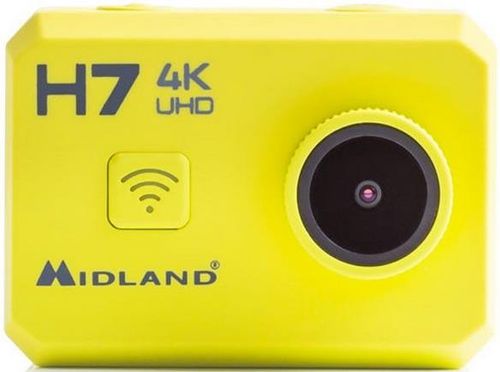 Camera video de actiune midland hf7 c1236, ultra hd, wi-fi, rezistenta la apa pana la 30 m (galben)