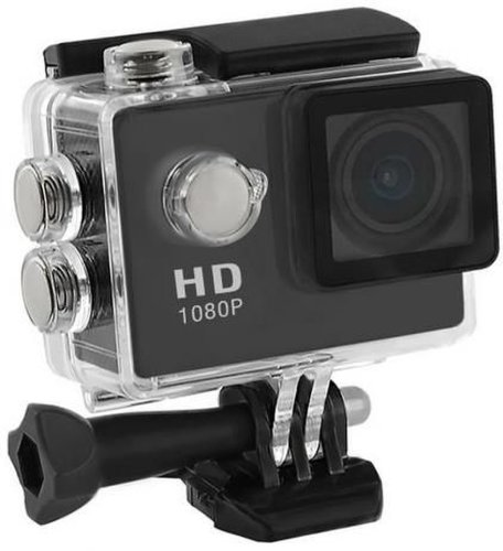 Camera video de actiune qoltec 50219, full hd, ecran lcd 2inch, waterproof, pentru casca/ bicicleta/ masina