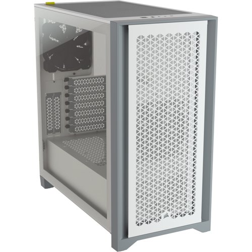 Carcasa corsair 4000d airflow, middle tower, tempered glass (alb)