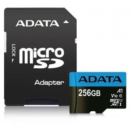 Card de memorie adata premier, microsdxc, 256gb, uhs-i, class 10 + adaptor microsd