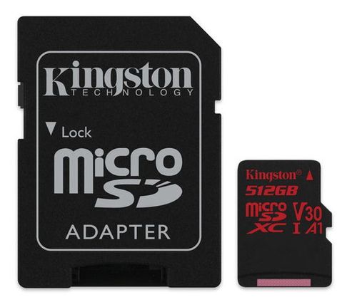 Card de memorie kingston canvas react 512gb, clasa 10 + adaptor sd sdcr/512gb