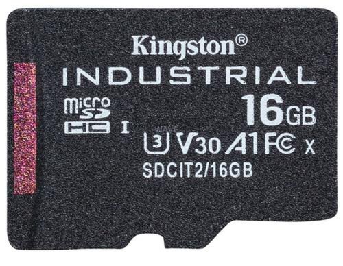 Card de memorie kingston industrial microsdhc, 16gb, uhs-u3, clasa 10, 100mb/s