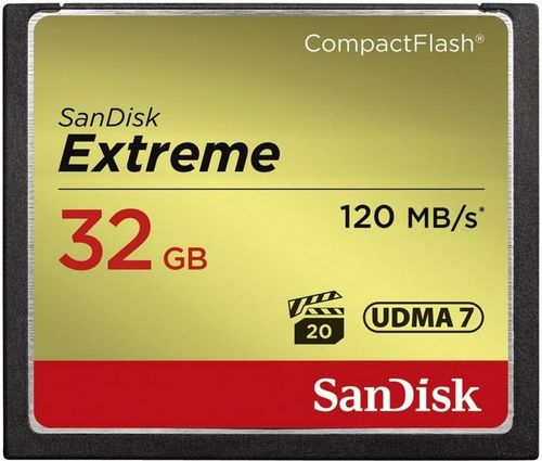 Card de memorie sandisk compact flash extreme 32gb, 120 mb/s