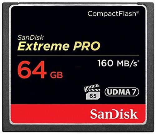 Card de memorie sandisk compact flash extreme pro 64gb, 160mb/s