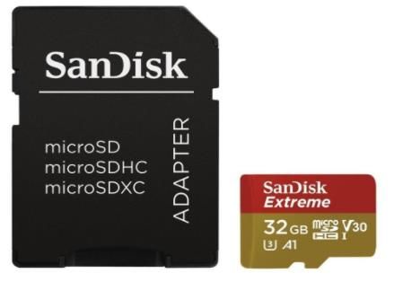 Card de memorie sandisk extreme, 32gb, pana la 100 mb/s