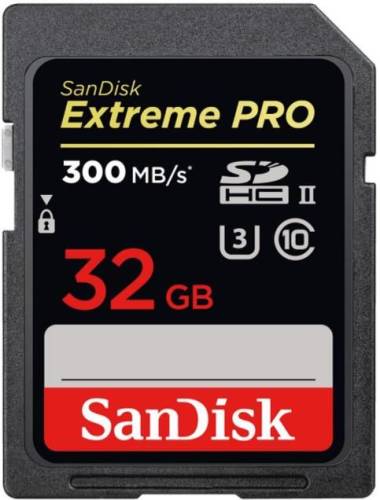 Card de memorie sandisk extreme pro, 32gb, pana la 300 mb/s