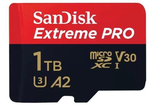 Card de memorie sandisk extreme pro sdsqxcd-1t00-gn6ma, microsdxc, 1 tb, uhs-i u3, clasa 10, v30 + adaptor sd