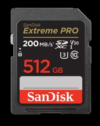 Card de memorie sandisk extreme pro sdxc, 512gb, uhs-i u3, clasa 10, v30