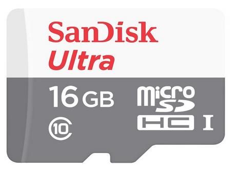 Card de memorie sandisk ultra android microsdhc, 16gb, 80 mb/s citire, clasa10, uhs-i