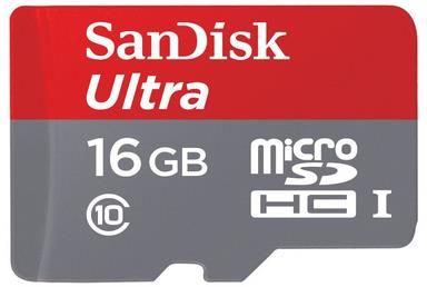 Card de memorie sandisk ultra android microsdhc, 16gb, 98mb/s, clasa 10, uhs-i + adaptor