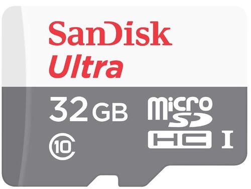 Card de memorie sandisk ultra microsdhc, 32gb, clasa10, uhs-i + adaptor sd