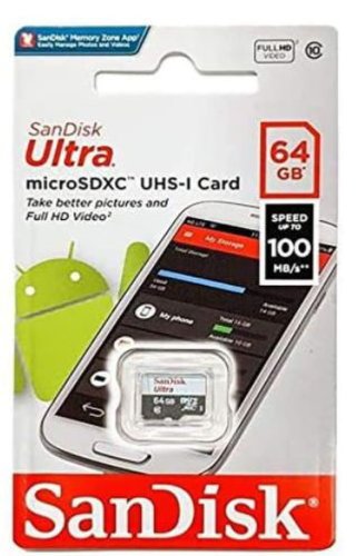 Card de memorie sandisk ultra microsdxc, 64 gb, clasa 10