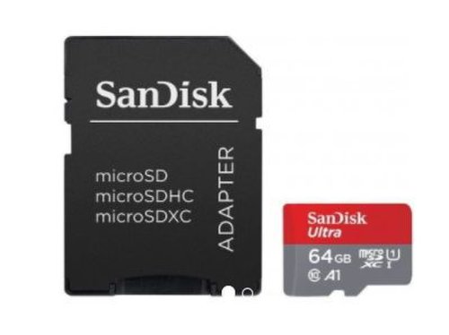 Card de memorie sandisk ultra microsdxc, 64 gb, clasa 10 + adaptor sd