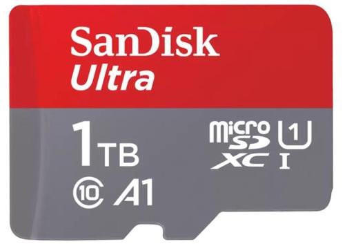 Card de memorie sandisk ultra sdsquac-1t00-gn6ma, microsdxc, 1 tb, uhs-i u1, clasa 10 + adaptor sd
