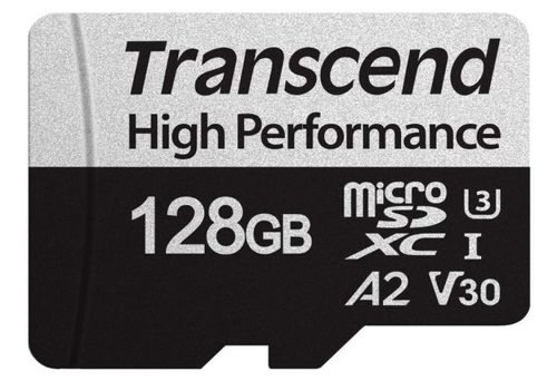 Card de memorie transcend ts128gusd330s, microsdxc, 128gb + adaptor uhs-i u3 a2