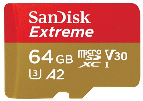Card sandisk extreme micro sdxc, 64gb 
