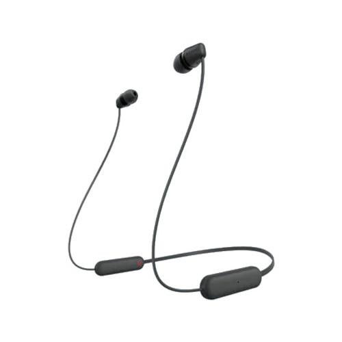 Casti in-ear wireless sony wi-c100b, bluetooth, ipx4, microfon, fast pair, autonomie 25 ore (negru)