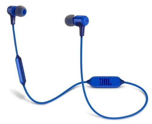 Casti stereo jbl e25 bt, bluetooth, microfon (albastru)