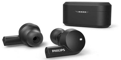Casti stereo philips tat5505bk/00, true wireless, bluetooth, microfon (negru)