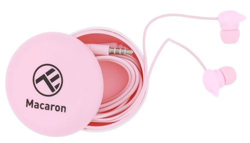 Casti stereo tellur macaron, microfon (roz)
