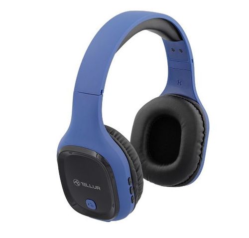 Casti stereo tellur pulse, bluetooth , microfon (albastru)