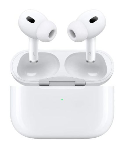 Casti true wireless apple airpods pro 2 cu magsafe case (usb-c) 2023, bluetooth, anc, wateproof ip54, touch control (alb)