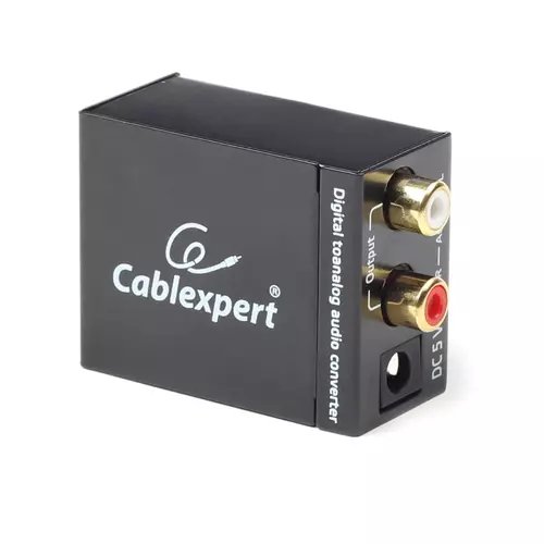 Convertor audio gembird, digital, analogic, cablexpert 08257, cu alimentator 5v dc, negru
