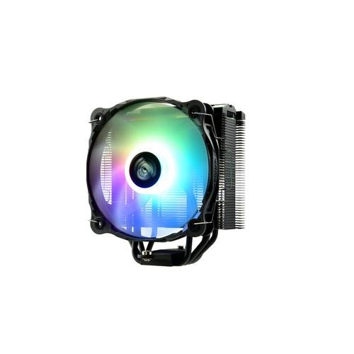Cooler procesor enermax seria f40, solid black edition cpu intel / amd am4, suport 200w + tdp, argb pwm, 14 cm, negru