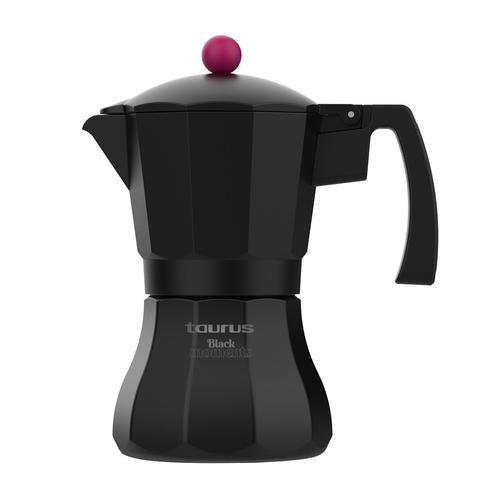 Espressor de cafea taurus black moments kcp9009i, 9 cesti, baza inox, compatibil cu toate plitele (negru)