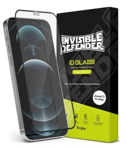 Folie protectie sticla securizata ringke 3d premium invisible screen defender 8809758103399 pentru apple iphone 12 pro max (transparent)