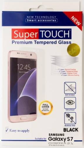 Folie protectie sticla securizata super touch sth-0745 pentru samsung galaxy s7 (neagra)