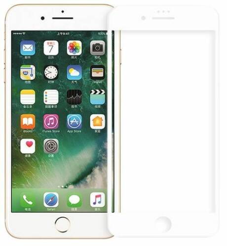 Folie protectie sticla securizata zmeurino full body 3d curved pentru apple iphone 7/8 (alb)