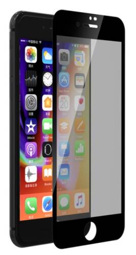 Folie protectie sticla temperata devia privacy full dvpvfiph8pbk pentru iphone 8 plus / 7 plus (transparent/negru)