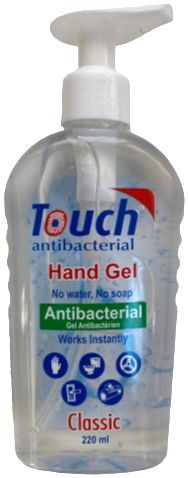 Gel de maini antibacteriene touch classic tc05srh18, 220ml