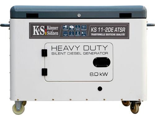 Generator curent electric konner & sohnen ks 11-2de atsr, monofazat, diesel, 15 cp, 8 kw (alb)