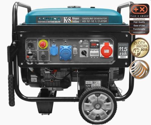 Generator curent electric könner & söhnen ks 12-1e 1/3 atsr, 18.5 cp, benzina, sistem inteligent de stabilizare a tensiunii avr (albastru/negru)