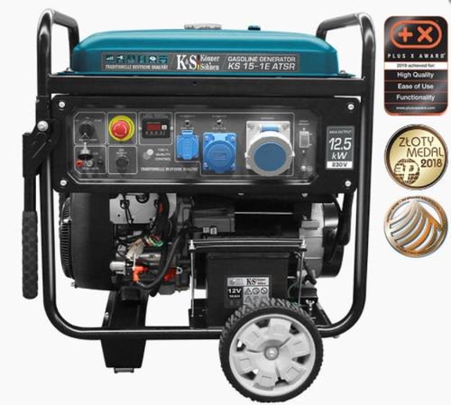 Generator curent electric könner & söhnen ks 15-1e atsr, 22 cp, benzina, sistem inteligent de stabilizare a tensiunii avr (albastru/negru)