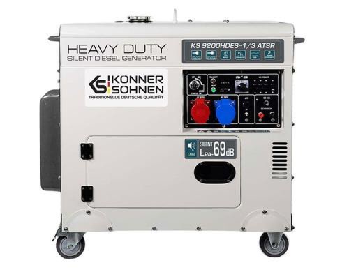 Generator curent electric konner & sohnen ks 9200hdes-1/3 atsr, monofazat/trifazat, diesel, 18 cp (alb)