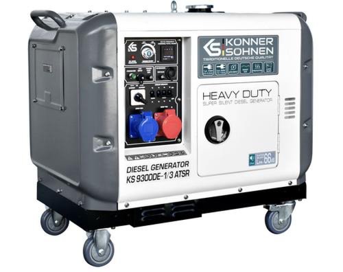 Generator curent electric konner&sohnen ks 9300de-1/3 atsr, monofazat/trifazat, ats, 18 cp, disel (alb)