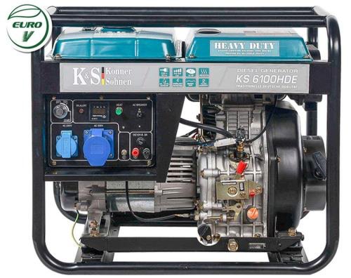 Generator curent konner&sohnen ks 6100hde (euro v), 5.5kw, 12 cp, disel