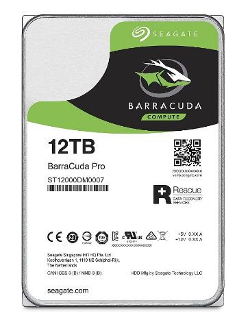Hdd desktop seagate barracuda pro, 12tb, sata-iii, 7200rpm, 256mb