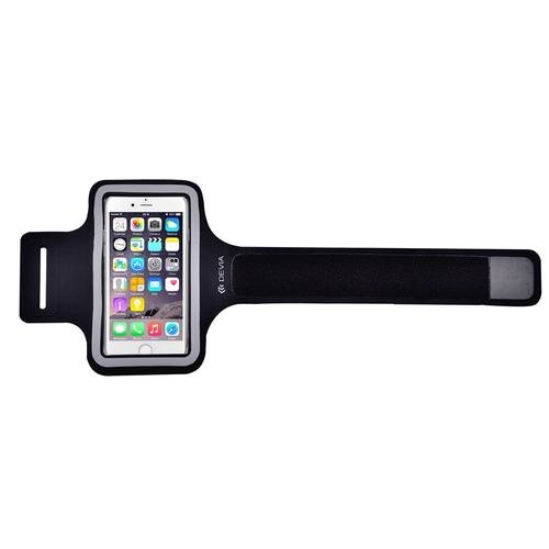 Husa devia armband slim-fit universala pentru smartphone de pana in 5 inch (negru)
