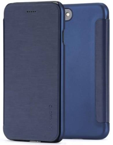 Husa meleovo smart flip pentru iphone 8 plus (albastru)