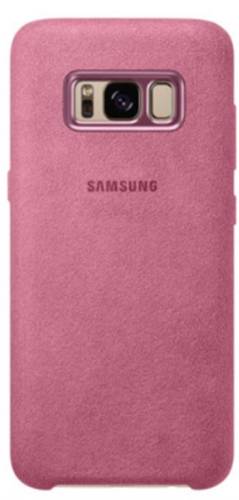 Husa protectie spate alcantara Samsung ef-xg955apegww pentru Samsung galaxy s8 plus (roz)