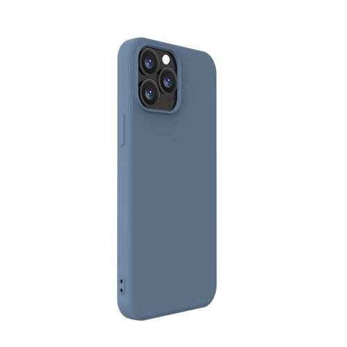Husa protectie spate lemontti silicon soft slim lhsssi13pl pentru iphone 13 pro (albastru)