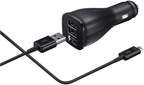 Incarcator auto samsung ep-ln920cbegww, 2x usb, 2a, fast charger, cablu tip-c inclus (negru)